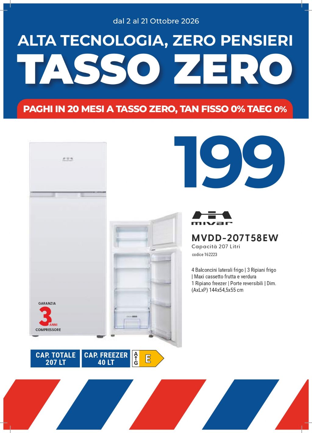 FRIGO MIVAR MVDD-207T58EW